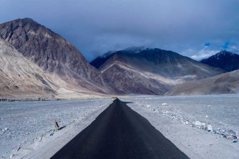 A Road Between Mountains in Ladakh